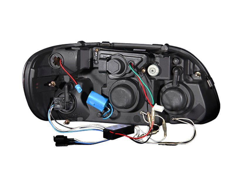 ANZO 1995-2001 Ford Explorer Projector Headlights w/ Halo Black 1 pc - Crew Original
