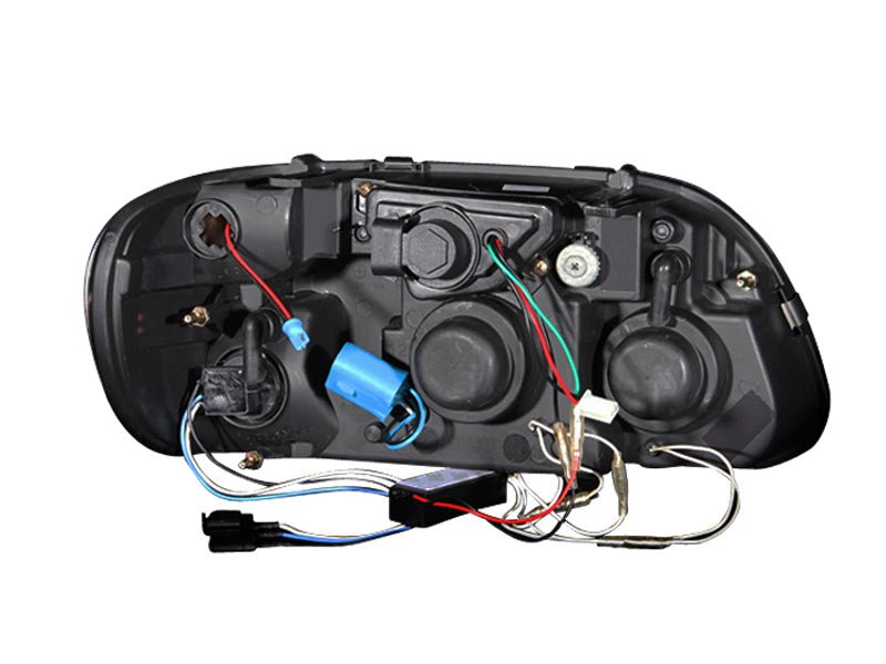 ANZO 1995-2001 Ford Explorer Projector Headlights w/ Halo Black 1 pc - Crew Original