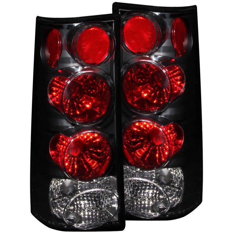 ANZO 1996-2002 Gmc Savana Taillights Black - Crew Original
