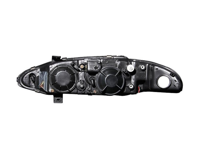 ANZO 1997-1999 Mitsubishi Eclipse Projector Headlights w/ Halo Black G2 - Crew Original