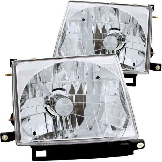 ANZO 1997-2000 Toyota Tacoma Crystal Headlights Chrome - Crew Original