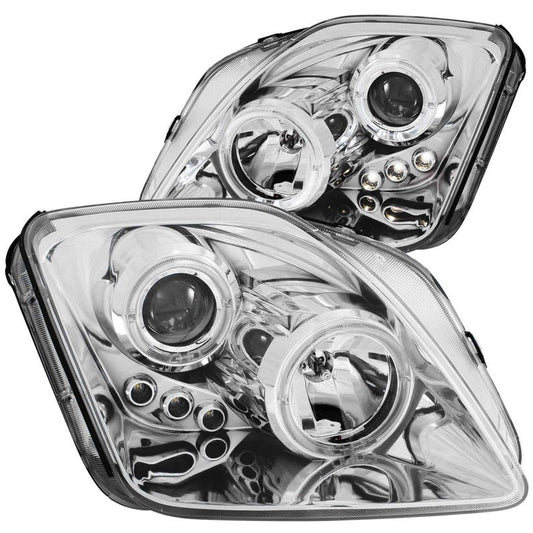 ANZO 1997-2001 Honda Prelude Projector Headlights w/ Halo Chrome w/ LED - Crew Original