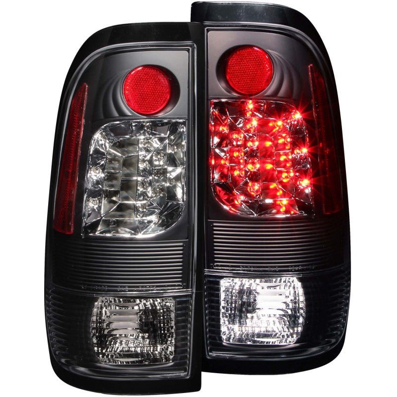 ANZO 1997-2003 Ford F-150 LED Taillights Black - Crew Original