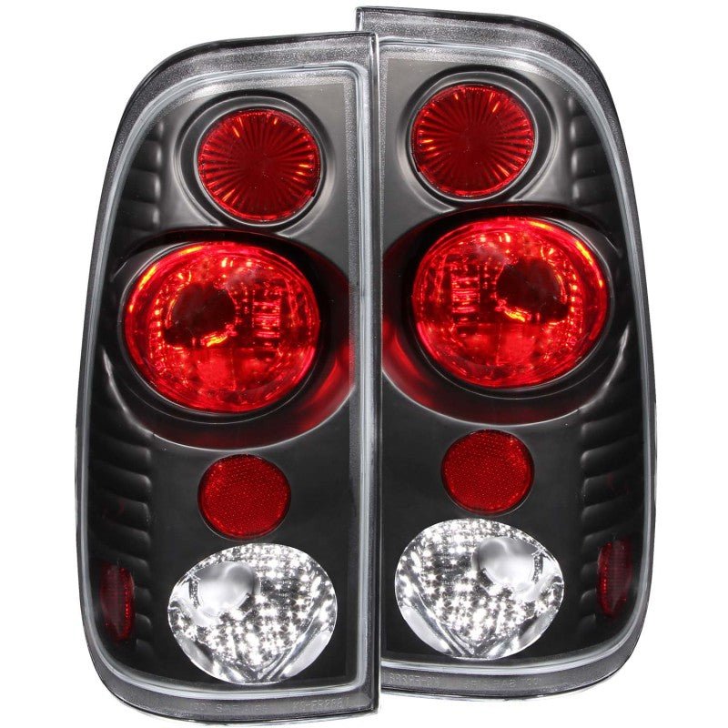 ANZO 1997-2003 Ford F-150 Taillights Black G2 - Crew Original