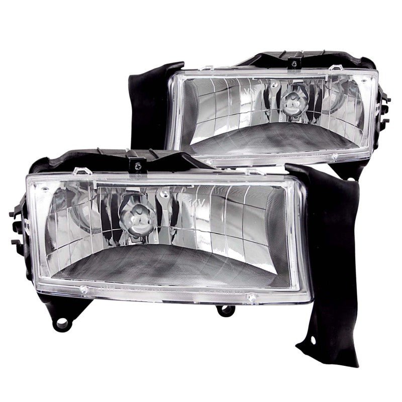 ANZO 1997-2004 Dodge Dakota Crystal Headlights Chrome - Crew Original