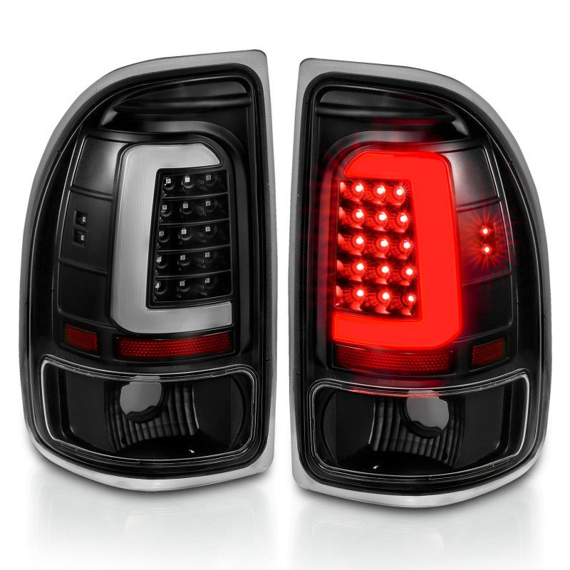 ANZO 1997-2004 Dodge Dakota LED Taillights Black Housing Clear Lens Pair - Crew Original