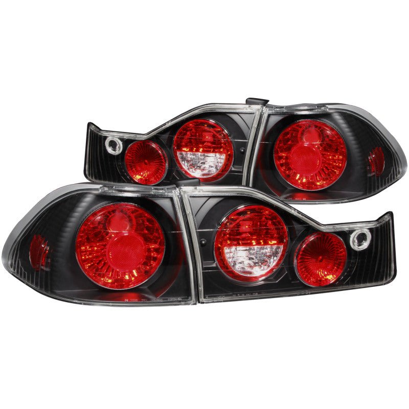 ANZO 1998-2000 Honda Accord Taillights Black - Crew Original