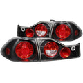ANZO 1998-2000 Honda Accord Taillights Black - Crew Original