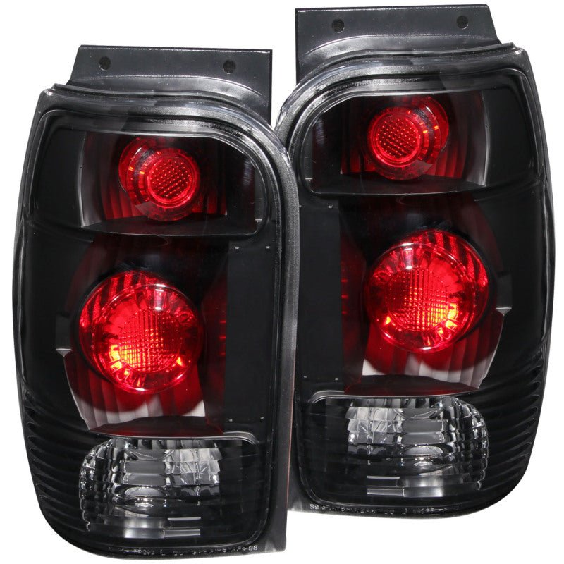 ANZO 1998-2001 Ford Explorer Taillights Black - Crew Original