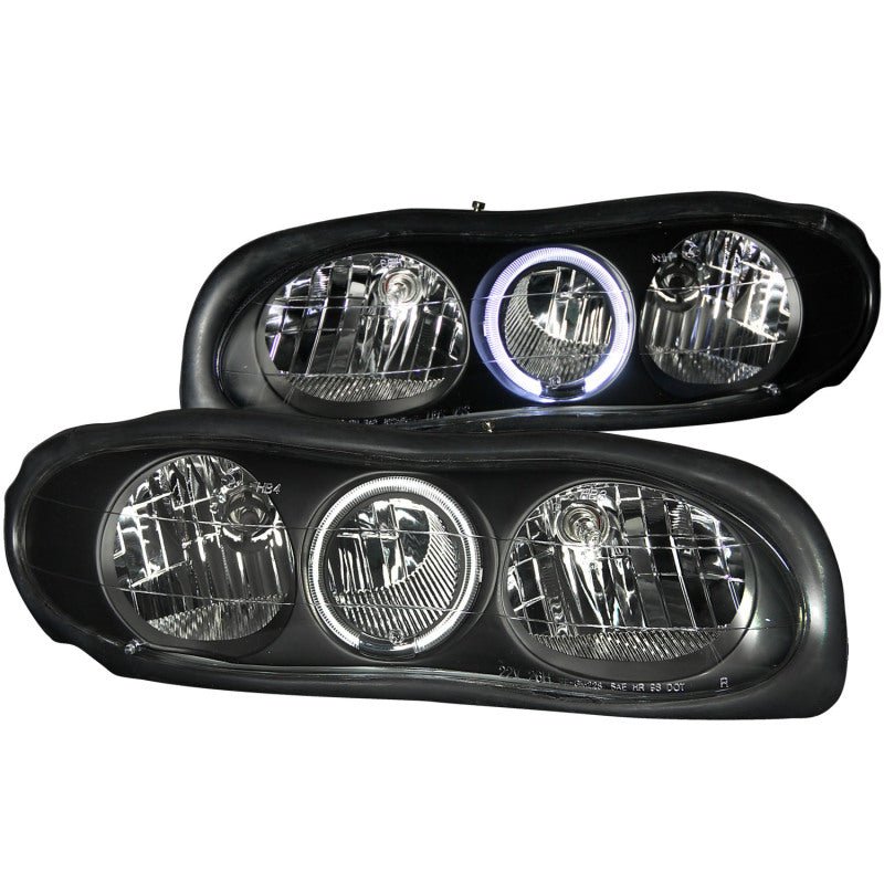 ANZO 1998-2002 Chevrolet Camaro Crystal Headlights w/ Halo Black - Crew Original