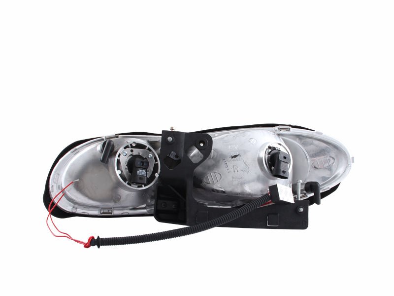 ANZO 1998-2002 Chevrolet Camaro Crystal Headlights w/ Halo Black - Crew Original