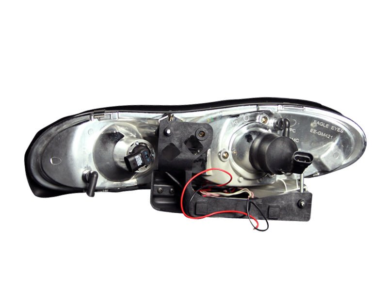 ANZO 1998-2002 Chevrolet Camaro Projector Headlights w/ Halo Black - Crew Original