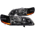 ANZO 1998-2002 Honda Accord Crystal Headlights Black - Crew Original