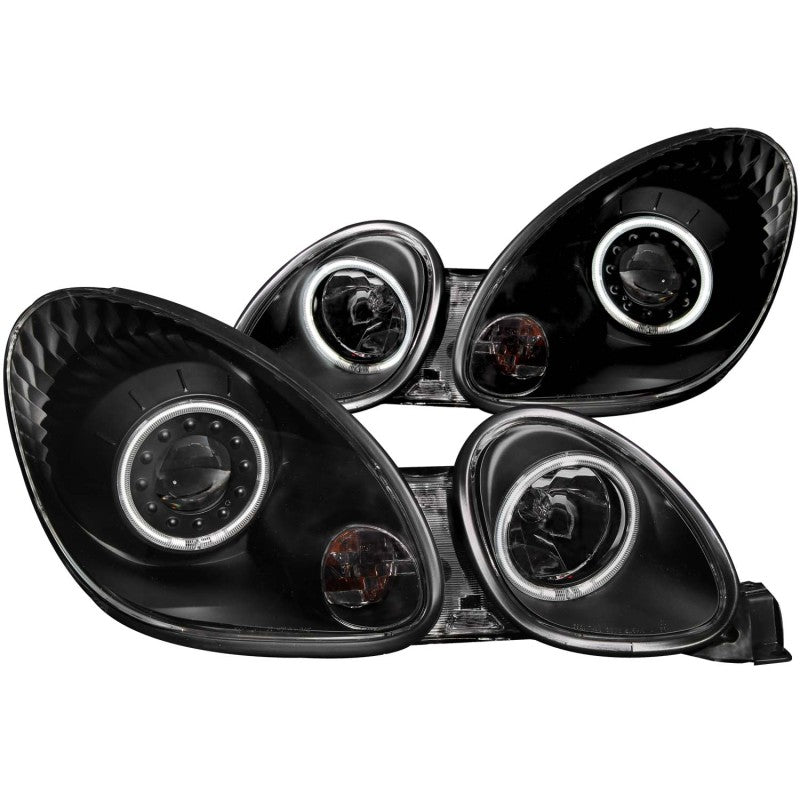 ANZO 1998-2005 Lexus Gs300 Projector Headlights w/ Halo Black - Crew Original