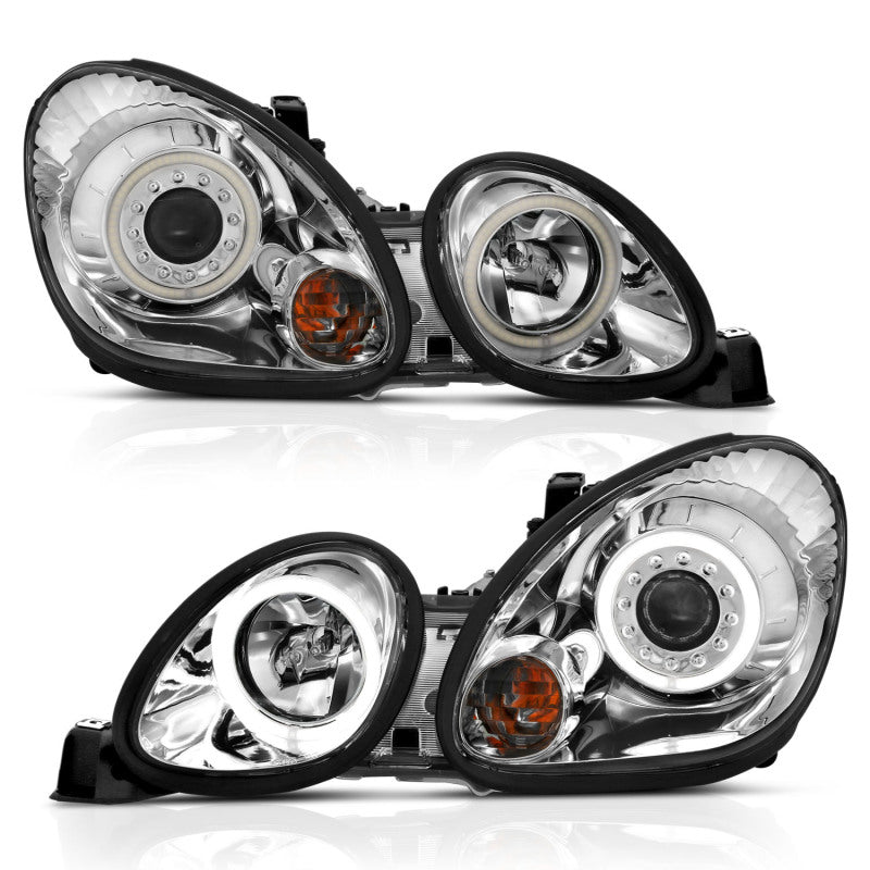 ANZO 1998-2005 Lexus Gs300 Projector Headlights w/ Halo Chrome - Crew Original