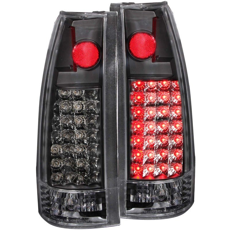 ANZO 1999-2000 Cadillac Escalade LED Taillights Black - Crew Original