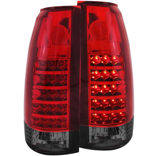 ANZO 1999-2000 Cadillac Escalade LED Taillights Red/Smoke - Crew Original