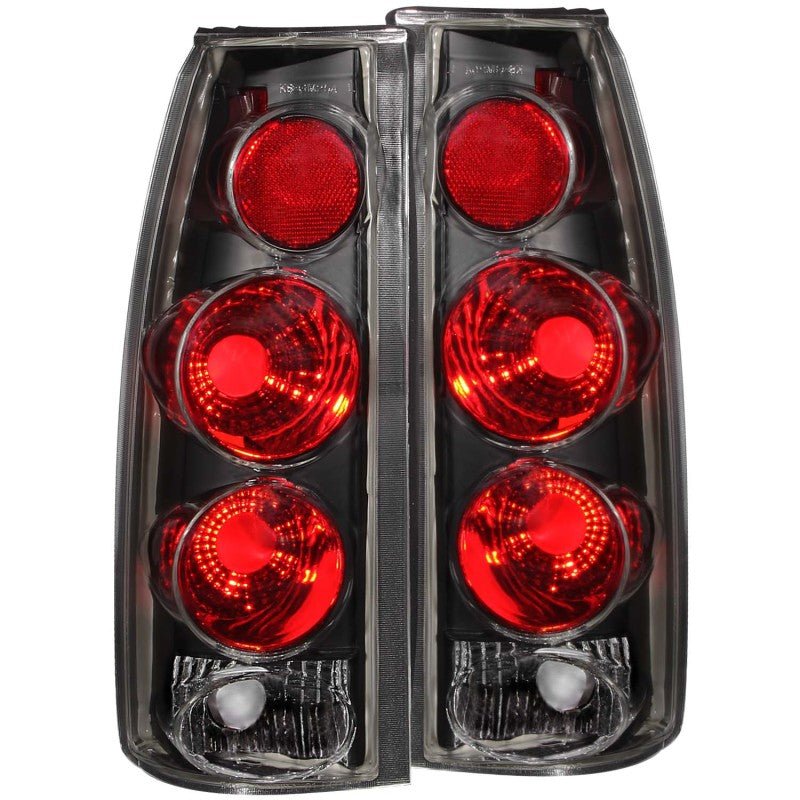 ANZO 1999-2000 Cadillac Escalade Taillights Black 3D Style - Crew Original