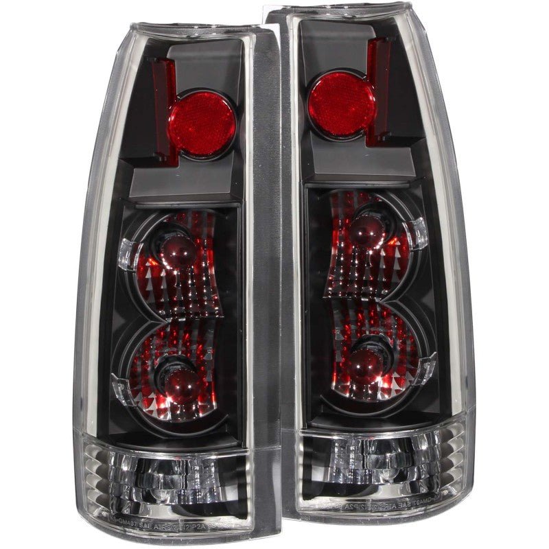 ANZO 1999-2000 Cadillac Escalade Taillights Black - New Gen - Crew Original