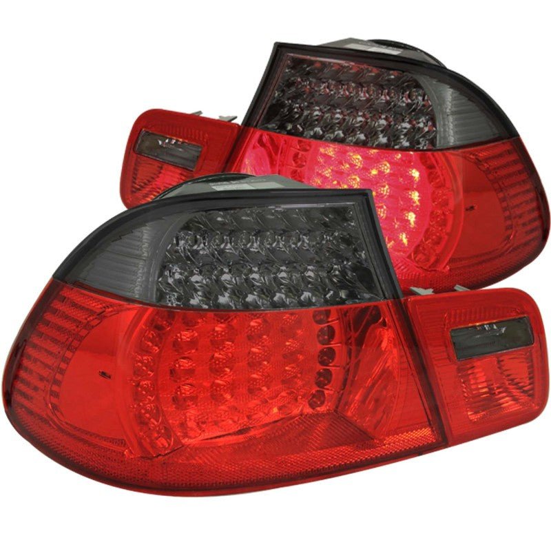 ANZO 1999-2001 BMW 3 Series E46 LED Taillights Red/Smoke 2pc - Crew Original