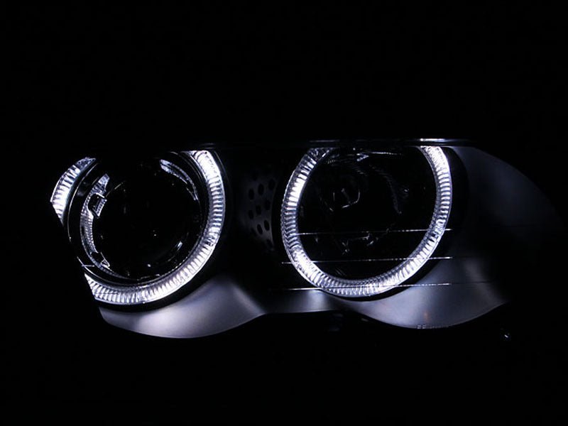 ANZO 1999-2001 BMW 3 Series E46 Projector Headlights w/ Halo Black (CCFL) - Crew Original