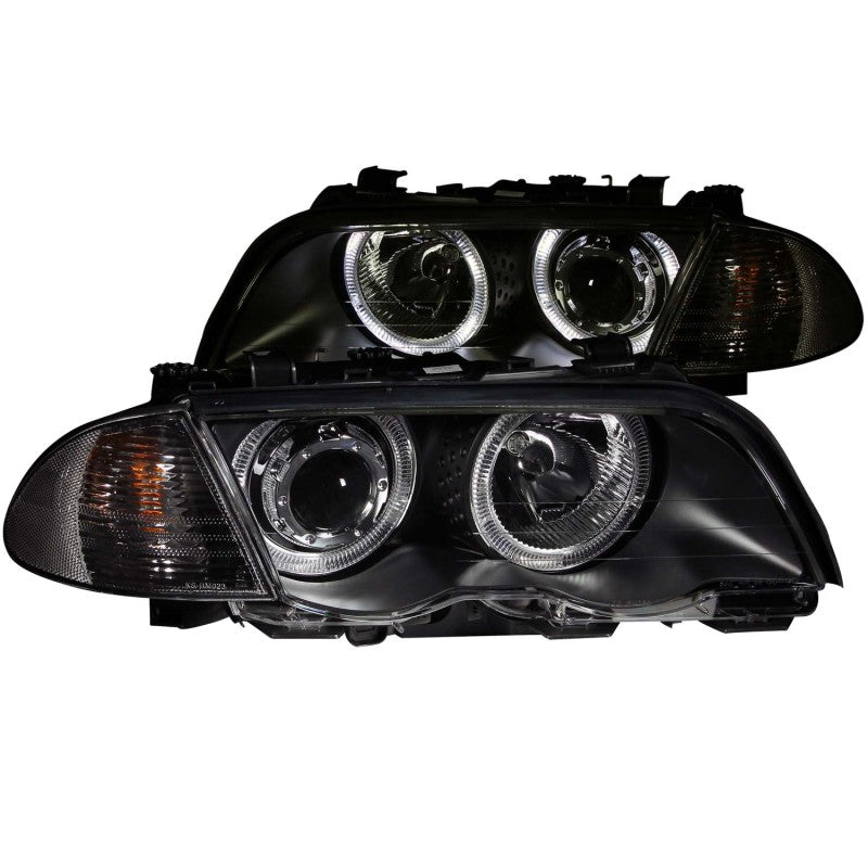 ANZO 1999-2001 BMW 3 Series E46 Projector Headlights w/ Halo Black (CCFL) - Crew Original