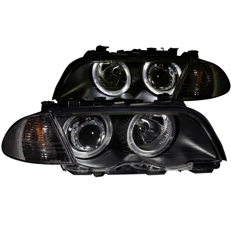 ANZO 1999-2001 BMW 3 Series E46 Projector Headlights w/ Halo Black (CCFL) - Crew Original