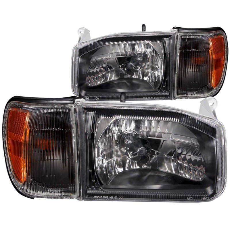 ANZO 1999-2004 Nissan Pathfinder Crystal Headlights Black - Crew Original