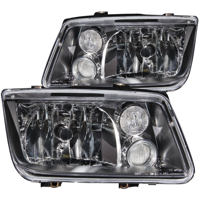 ANZO 1999-2005 Volkswagen Jetta Crystal Headlights Black w/o Bulbs - Crew Original