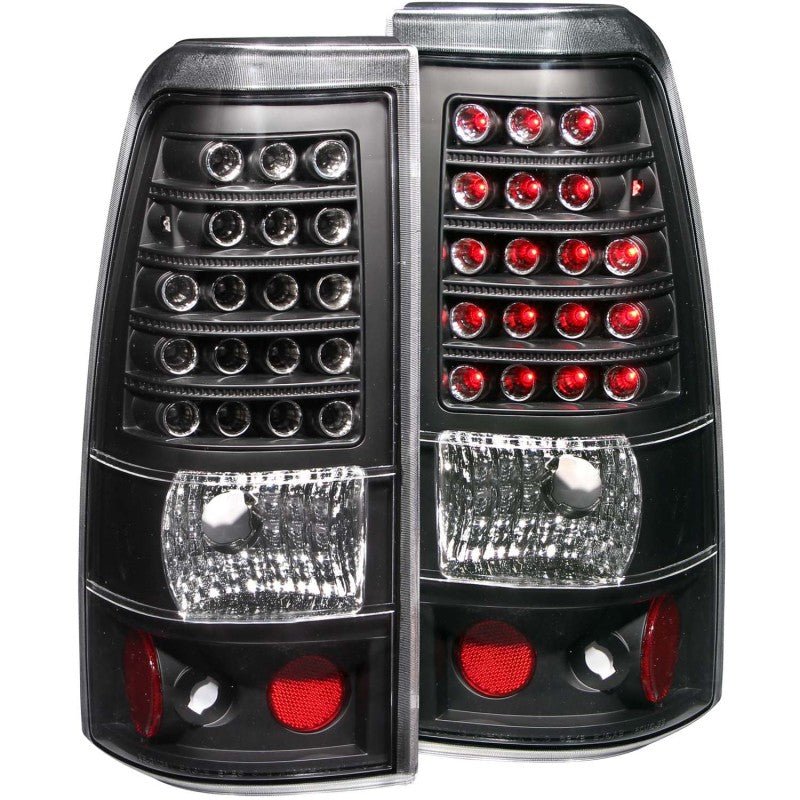 ANZO 1999-2007 Chevrolet Silverado 1500 LED Taillights Black - Crew Original