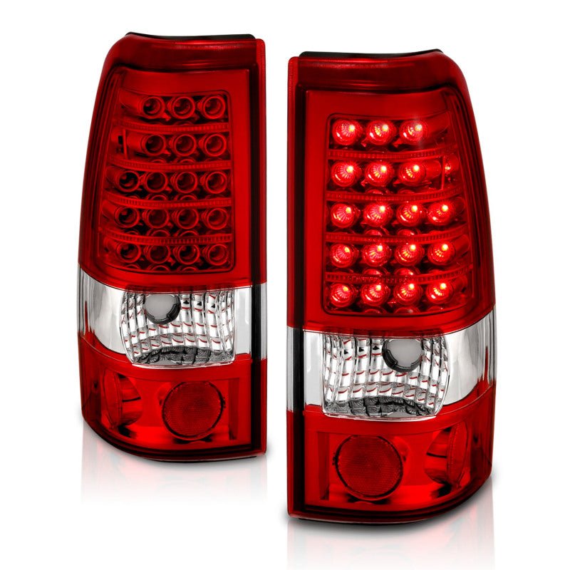 ANZO 1999-2007 Chevrolet Silverado 1500 LED Taillights Red/Clear - Crew Original