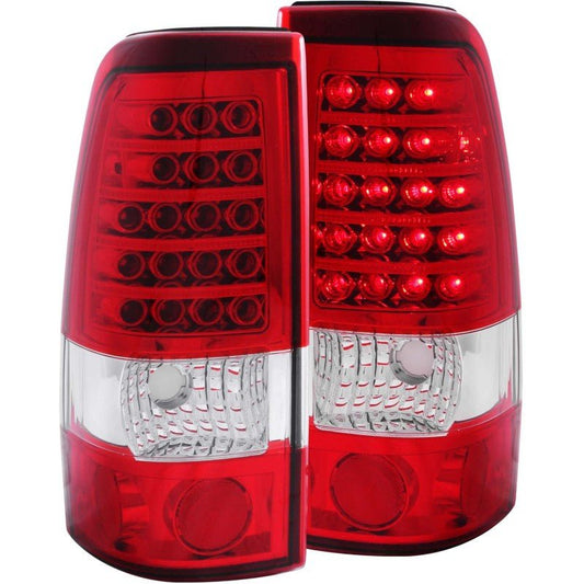 ANZO 1999-2007 Chevrolet Silverado 1500 LED Taillights Red/Clear - Crew Original