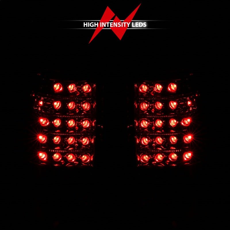 ANZO 1999-2007 Chevrolet Silverado 1500 LED Taillights Red/Clear - Crew Original