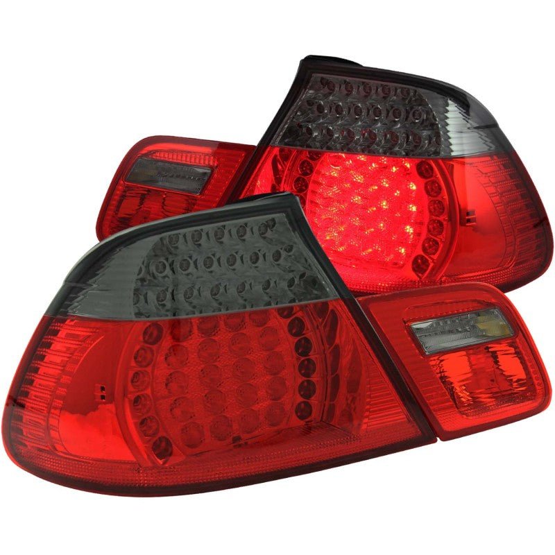 ANZO 2000-2003 BMW 3 Series E46 LED Taillights Red/Smoke 4pc - Crew Original