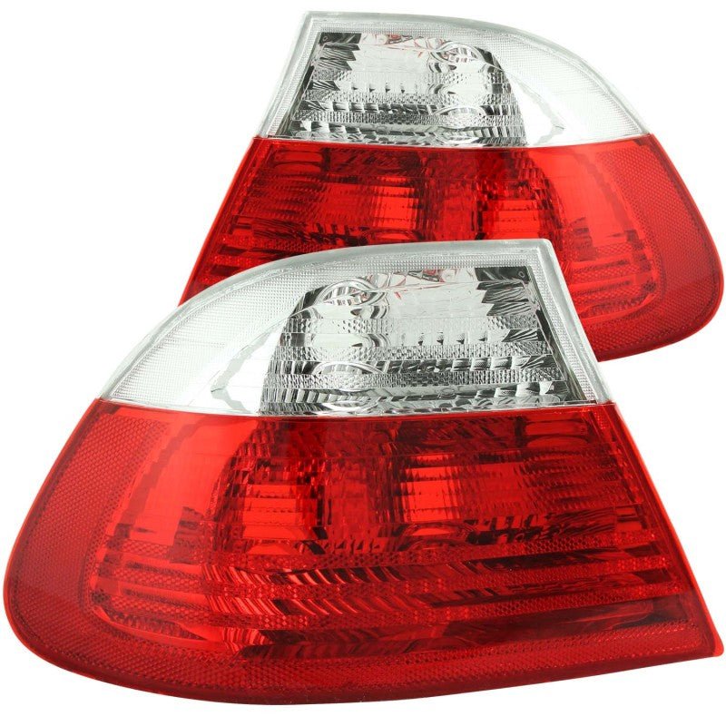 ANZO 2000-2003 BMW 3 Series E46 Taillights Red/Clear - Crew Original