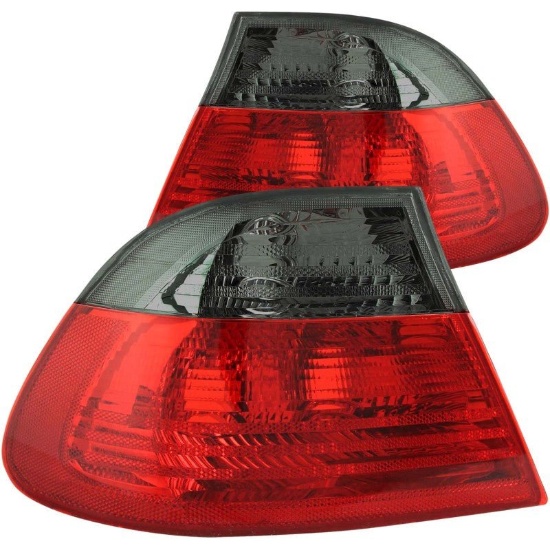 ANZO 2000-2003 BMW 3 Series E46 Taillights Red/Smoke - Outer - Crew Original