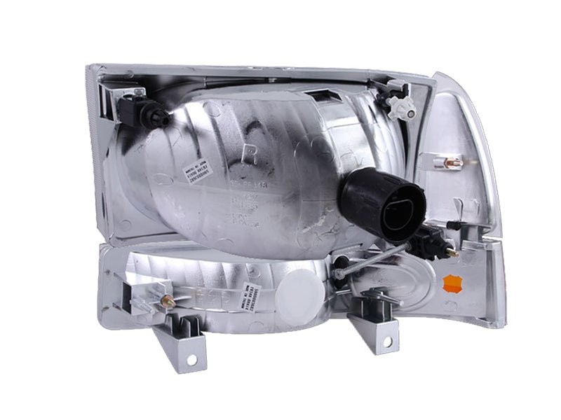 ANZO 2000-2004 Ford Excursion Crystal Headlights Chrome w/ Corner Lights 2pc - Crew Original
