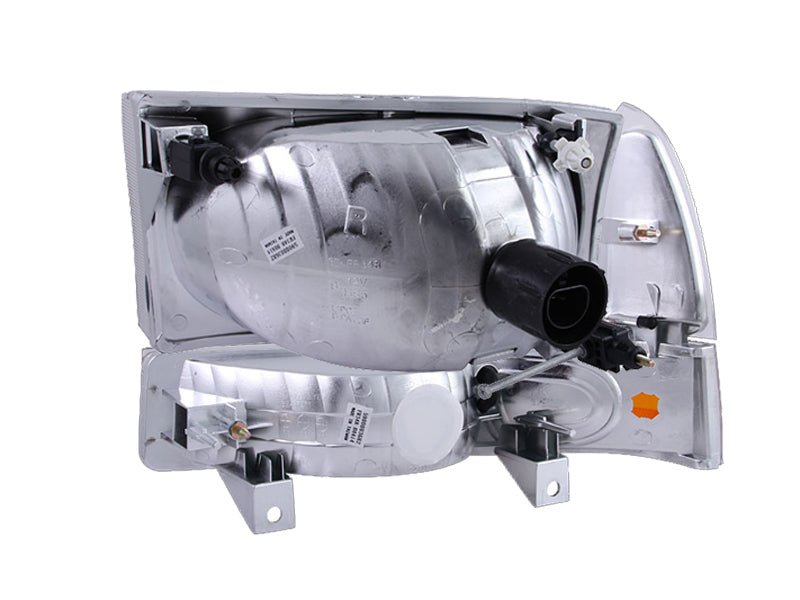 ANZO 2000-2004 Ford Excursion Crystal Headlights Chrome w/ Corner Lights 2pc - Crew Original