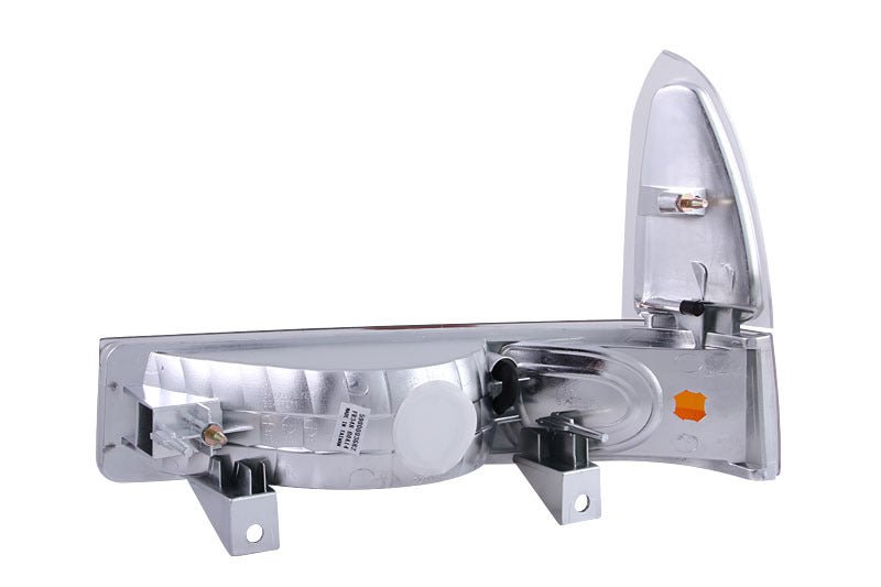 ANZO 2000-2004 Ford Excursion Euro Parking Lights Chrome w/ Amber Reflector - Crew Original