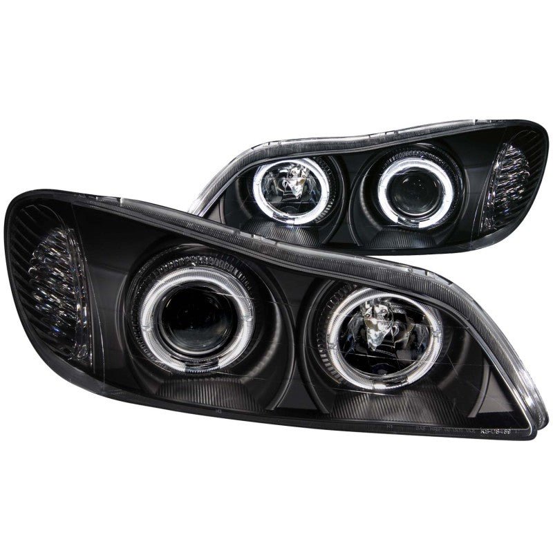 ANZO 2000-2004 Infiniti I30 Projector Headlights w/ Halo Black - Crew Original