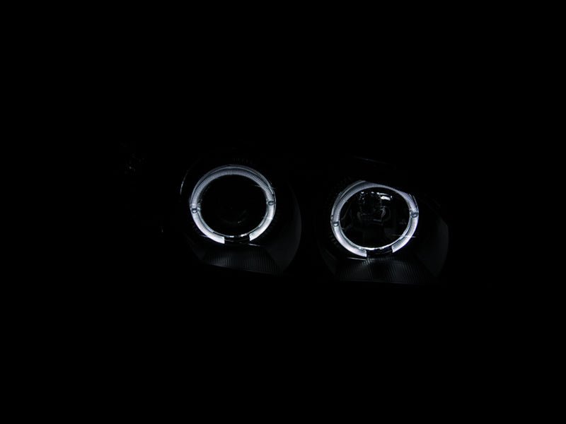 ANZO 2000-2004 Infiniti I30 Projector Headlights w/ Halo Black - Crew Original