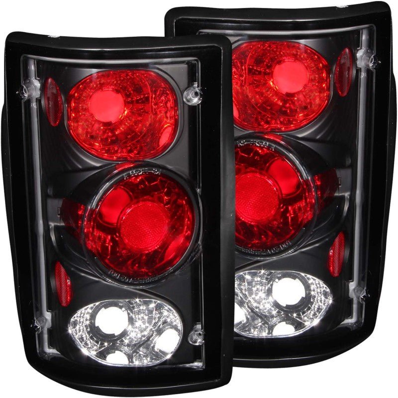 ANZO 2000-2005 Ford Excursion Taillights Black - Crew Original