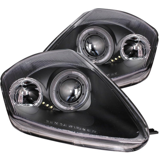 ANZO 2000-2005 Mitsubishi Eclipse Projector Headlights w/ Halo Black - Crew Original