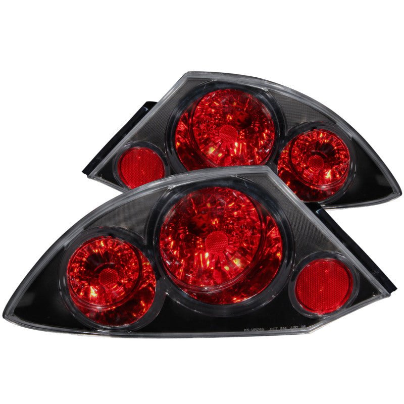 ANZO 2000-2005 Mitsubishi Eclipse Taillights Black - Crew Original