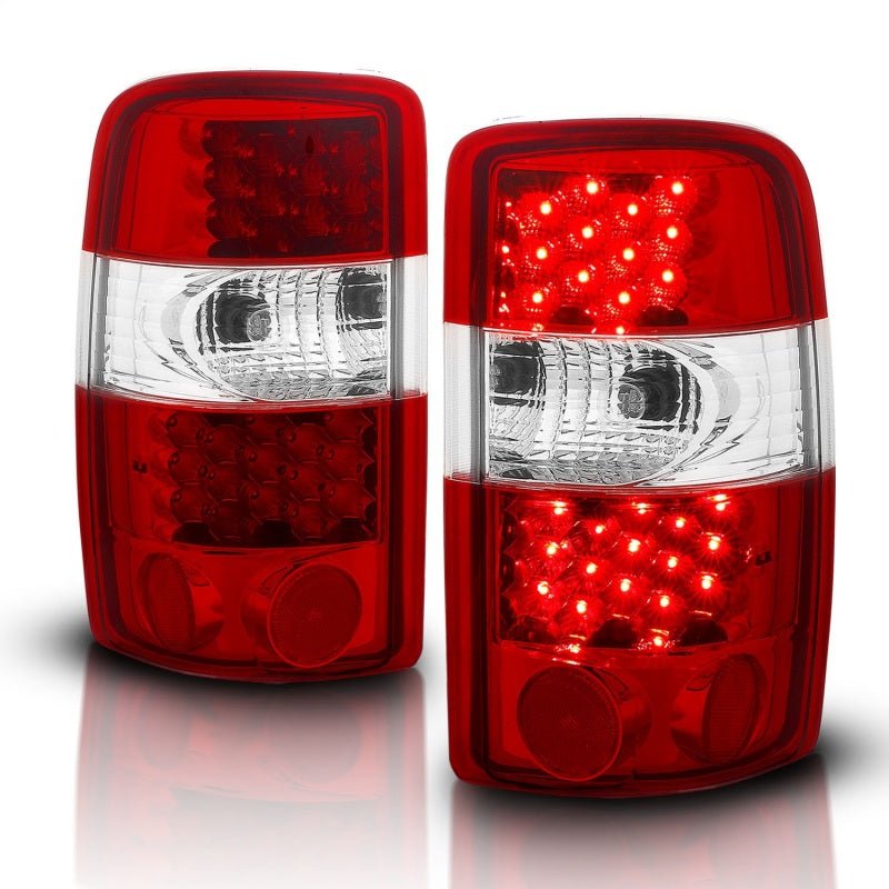 ANZO 2000-2006 Chevrolet Suburban LED Taillights Red/Clear - Crew Original