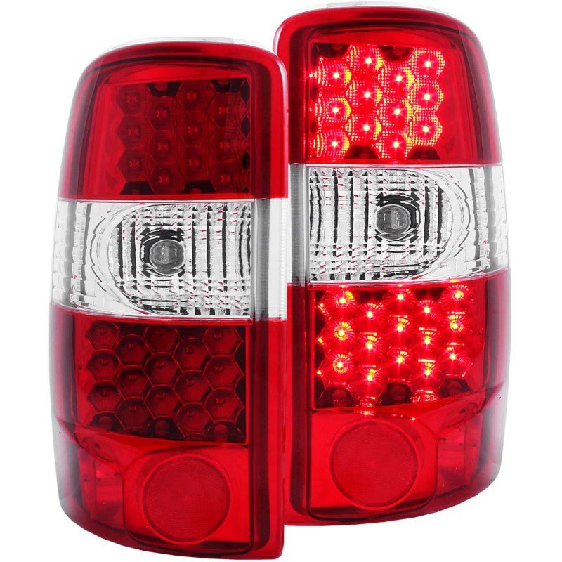 ANZO 2000-2006 Chevrolet Suburban LED Taillights Red/Clear - Crew Original