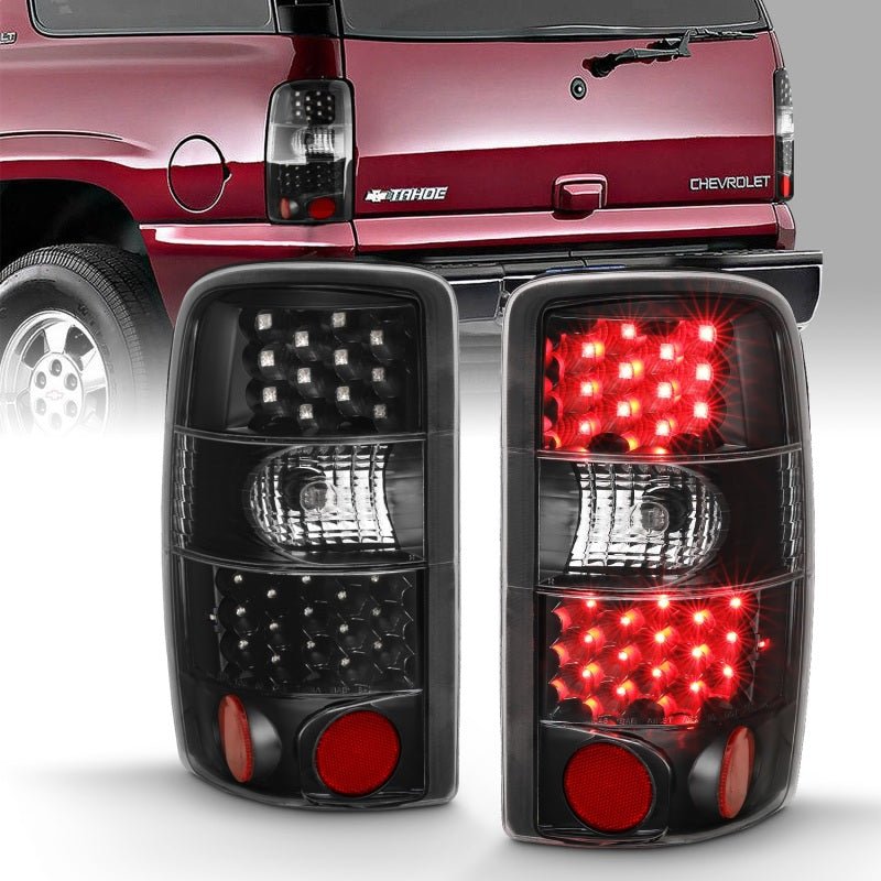 ANZO 2000-2006 Chevrolet TahOE Led Taillights Black/Clear - Crew Original