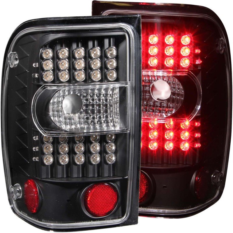 ANZO 2001-2011 Ford Ranger LED Taillights Black - Crew Original