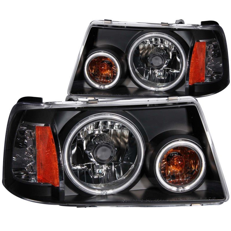 ANZO 2001-2011 Ford Ranger Projector Headlights w/ Halo Black (CCFL) 1 pc - Crew Original