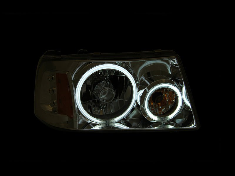 ANZO 2001-2011 Ford Ranger Projector Headlights w/ Halo Chrome (CCFL) 1 pc - Crew Original